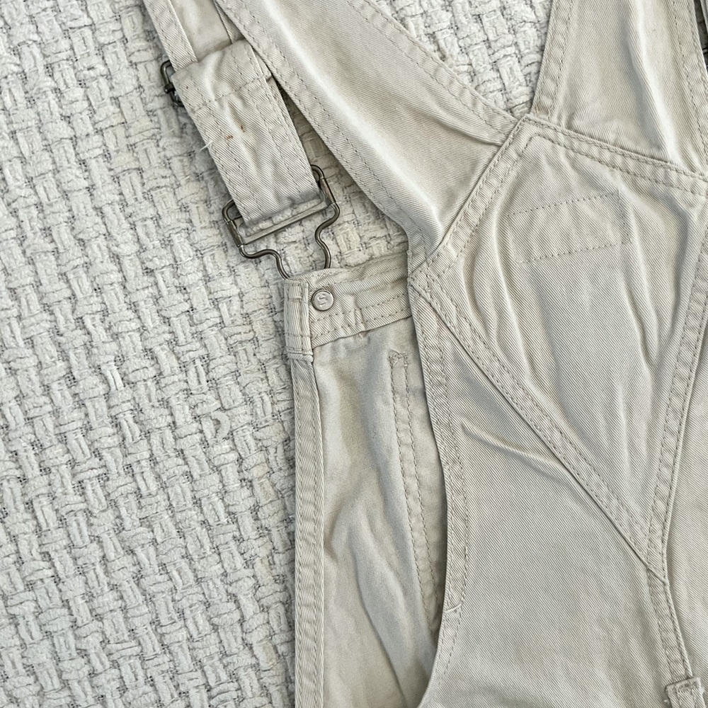 SOLD Vintage 90’s No Boundaries Cream Denim Overalls - Picture 2 of 8